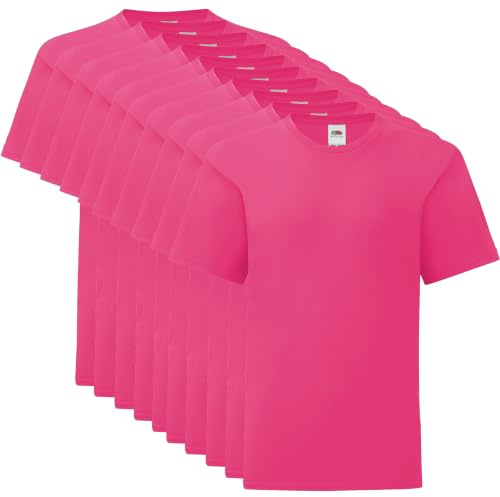 Fruit of the Loom Lot de 10 t-shirts Valueweight + pochette en tissu MyShirt gratuite