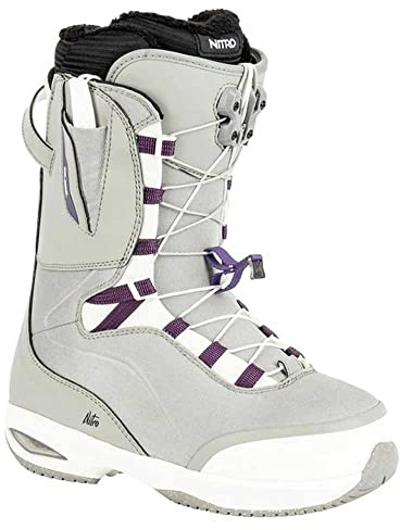Nitro Faint TLS Botas de Snowboard, Mujeres, Grey-Purple, MP 27,0 // EU 41 1/3 // US 9
