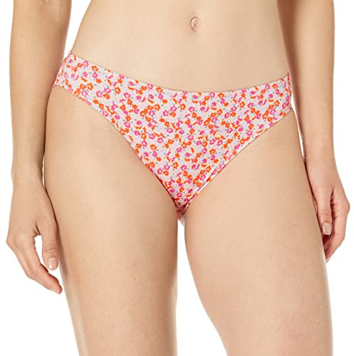 Amazon Essentials Damen Klassisches Hüftbikini-Unterteil mit voller Bedeckung, Blasser Pfirsich Mikrofloral, 42