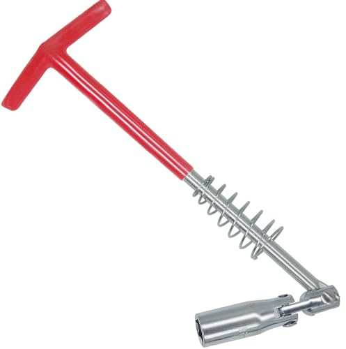 amavoler Spark Plug Socket Wrench 16mm 5/8 Inch (T-Handle), Alloy Steel 360-Degree Rotation, Engine Spark plug tool. (16mm-5/8in)