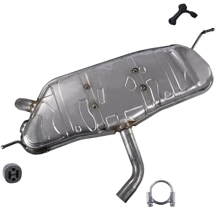 BESTPRICE ATP Auspuff Schalldämpfer Set 1x Endschalldämpfer, mit | Kompatibel mit: VW GOLF PLUS V, GOLF V, GOLF VI