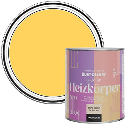 Rust-Oleum Yellow Heat Resistant Radiator Paint in Gloss Finish - Lemon Jelly 750ml