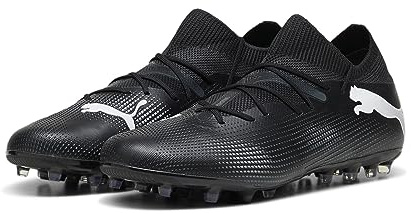 Puma Men Future 7 Match Mg Soccer Shoes, Puma Black-Puma White, 44.5 EU