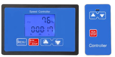 DC-Motordrehzahlregler für DC 6,5 V bis 55 V Bürstenmotoren Fernbedienung mit LCD-Motorzyklus Start-/Stopp-Timer Hintergrundbeleuchtung und Fernsteuerung