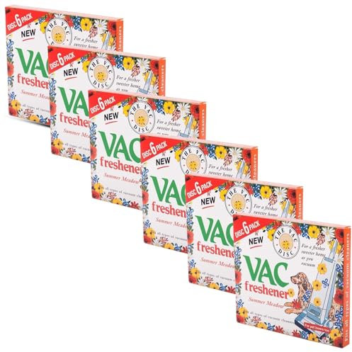 Bestus Vacuum Disc Air Freshener – 6 Packs (36 Discs) – Pet Lover Odour Remover – Summer Meadow Fragrance – Universal Fit for All Vacuums – Long Lasting & Pet Safe Scent Booster