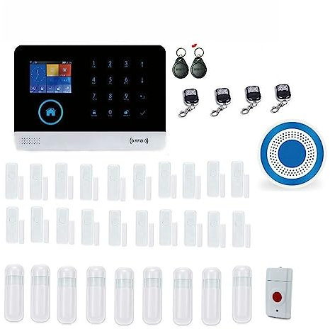 Alarm System WIFI 4G GSM Smart Alarm System Home Security Burglar Kit 2.4 Inch Touch Screen APP Remote Control RFID Arm Disarm Zero false positive rate