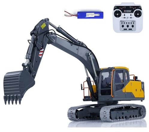 wheelfun Double E 1:14 RC Excavator Model for E010 EC160E Full Alloy Metal RC Engineering Digger Vehicle Motor ESC Servo Light