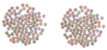 STOBOK 200 STK europäisch und amerikanisch Schmuckfliesen Barock Kristallglas Kristall-Edelsteinperlen Kuppel Edelsteine Mosaikfliesen Glasfliesen Oval Keramikfliesen Glasbaustein Zubehör