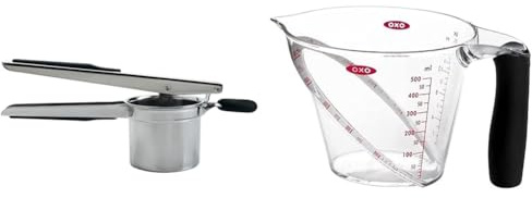 OXO Good Grips Potato Ricer,Silver & Good Grips 500 ml Angled Measuring Cup