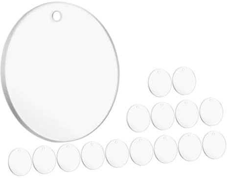 NUOBESTY 16stücke Transparente Acrylscheiben Mit Runde Acrylrohlinge Für Handwerksprojekte Für Dekoration Und Malerei