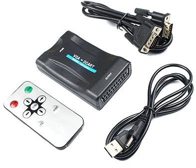 Veemoon Male to Vga Female Adapter Vga to Scart Converter Video Converter Adapter
