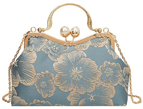 YYW Abend-Clutch-Tasche für Damen, florale Perlen, Brauttasche, Vintage-Handtaschen, Glitzer, modische Crossbody-Tasche für Jät-Partys