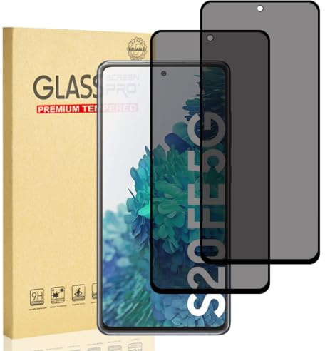 Hejkaoe Sichtschutz Schutzfolie für Samsung Galaxy S20 FE 5G/4G, Privacy Sichtschutzfolie, Sichtschutz Panzerglasfolie, Privatsphäre Anti Spy, 9H Härte, Anti-Kratzer, Blasenfrei, 2 Stück