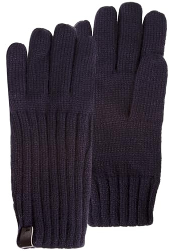 Isotoner Varma fleecefodrade herrhandskar, en storlek passar alla, Marin, One size