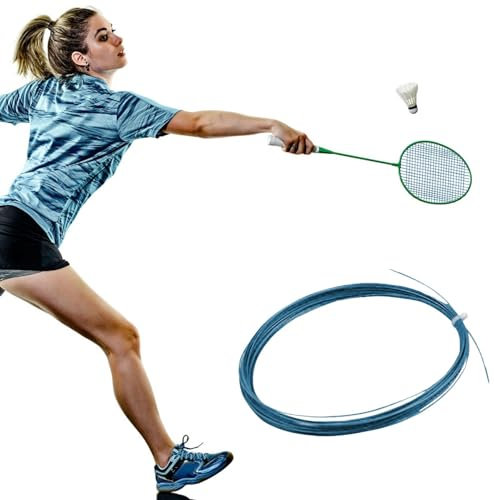 Badmintonsaite mit hoher Festigkeit – Nylon hohe Flexibilität Badmintonschläger-Saite | 10 m Drahtschlägersaite | Badmintonschläger-Reparaturschnur für Sport