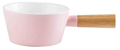 CEHJZQRPL Ensaladera, Ramen Bowl, Cuencos for sopa de estilo japonés con asa, 400 ml, mango de madera, antiescaldaduras, vajilla de cerámica for ensaladas, postres y frutas, color rosa
