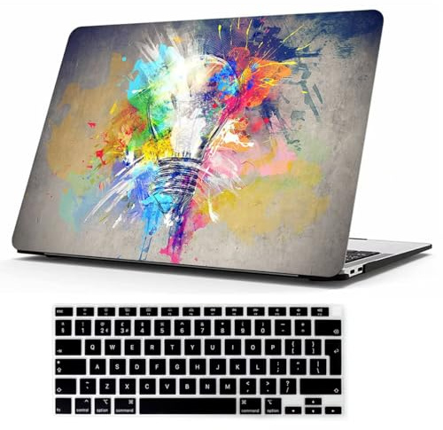 MOKASE Custodia Fit per Nuovo MacBook Air 13,6 Pollici 2022 2024 2025 M2 A2681 M3 A3113 M4 A3240, Sottile Custodia in Plastica Dura e Copertura Tastiera per Mac Air 13 Pollici con Touch ID 2022