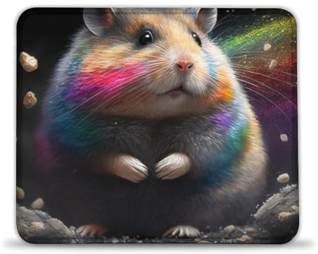 LLONGKT Alfombrilla de ratón para hámster (20 x 24 cm), impermeable, con base de goma antideslizante, compatible con ratones láser y ópticos