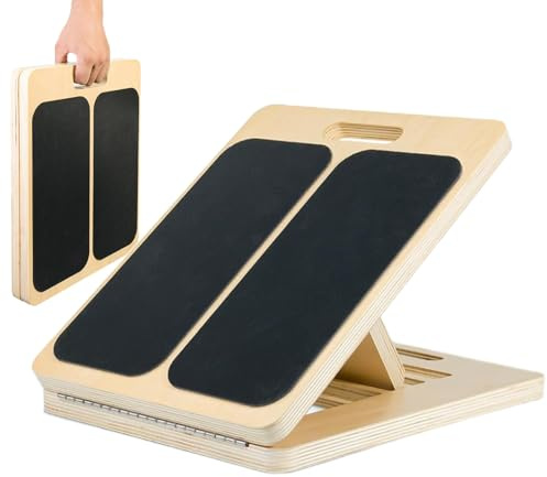 Schrägbrett Slant Board, Wadendehner Holz, Knöchelstretchbrett, Knöchel-stretchboard, Training Tilt Plate Für Kniebeugen, Einstellbarer Steigereiebahnen Und Kalbsbörse Mit Nicht Rutschem Sandpapier