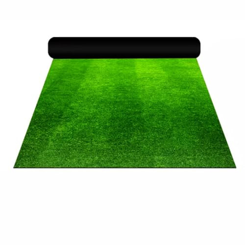 Gazon artificiel 1 m x 3 m, tapis de gazon synthétique de qualité supérieure, hauteur de poils de 20 mm, aspect naturel, for une utilisation en intérieur et en extérieur, sous-couche de gazon synthéti