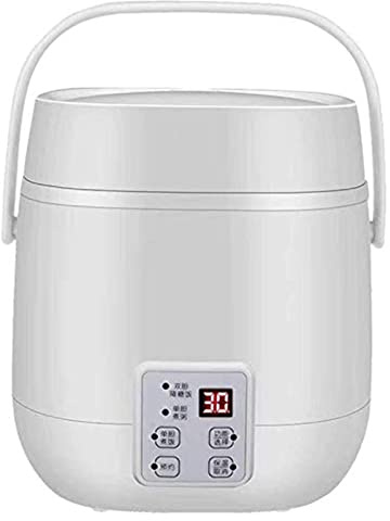 Mini Olla arrocera, Olla arrocera al Vapor, Olla cocción Lenta pequeña para arroz, Olla multifunción Digital 2 l, Olla Interior Acero Inoxidable, Temporizador cocción al Vapor y Calentamiento.