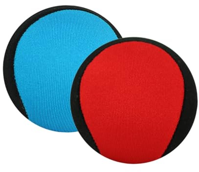 MOLUCKFU 4pcs Bounce Balls for Pool and Beach Water Jumping Balls in Yellow Green Blue Wine Red with Black Fun Summer for Birthday Outdoor Water Play and Parties