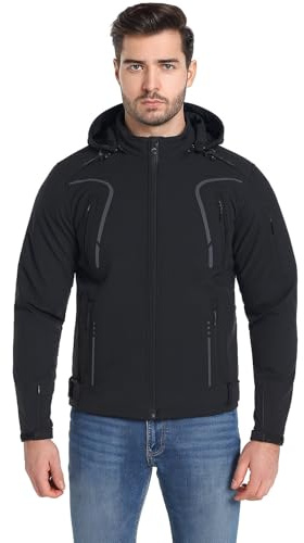 WMW WALI MOTO WEAR Motorrad Textiljacke Herren – Softshell Motorradjacke mit CE Protektoren, Winddicht & Wasserdicht, Atmungsaktiv Touring Bikerjacke