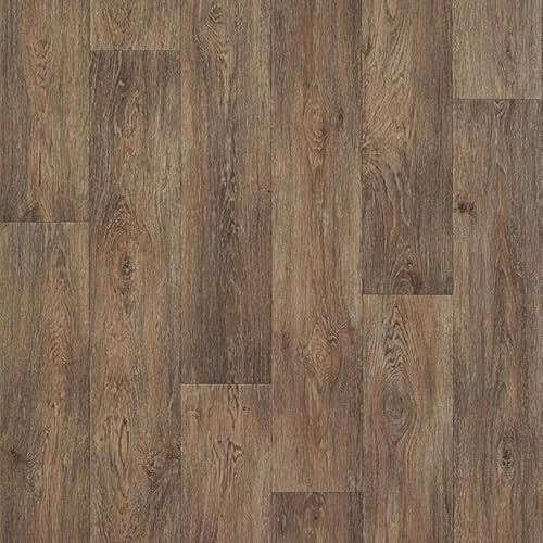 Aged Oak 691D Dark Wood Plank Effect Rimini Vinyl Flooring | - 2m x 1m (6ft6 x 3ft3)
