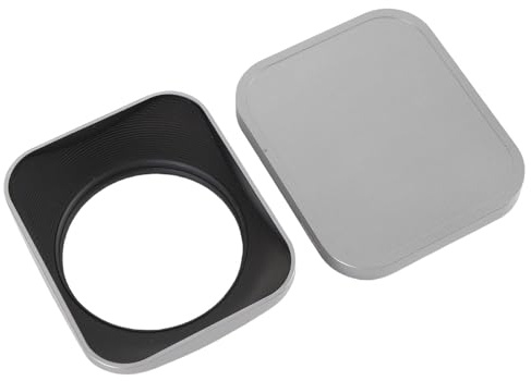 Yechiry Paraluce Quadrato in Lega di Alluminio con Cappuccio, Paraluce Antigraffio di Facile Installazione per Fotocamere SLR DSLR (52 mm)