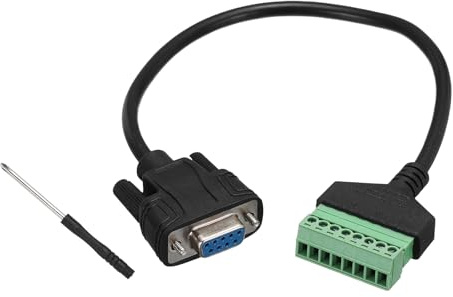 QUARKZMAN Adaptador De Conector DB9 Hembra A Terminal De Tornillo De 8 Pines, Cable De Extensión Sin Soldadura Conector VGA De 9 Pines Para Proyectos De Audio Video Multimedia, Paquete De 1
