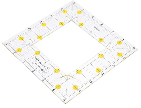 FOMIYES Règle Carrée Creuse en Plastique Léger pour Patchwork et Couture, Outil Multifonction pour Vêtements et Bricolage, 1 Pièce, Débutants et Travaux Précis de Couture