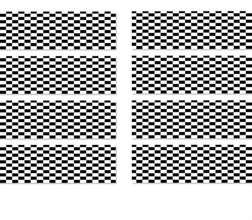 CavspkArt 8Pcs Cake Borders, Black White Checkered Racing Car Theme Cake Decorations, Pre-Cut Paper Wraps for Racing Theme Image Party Kids Birthday