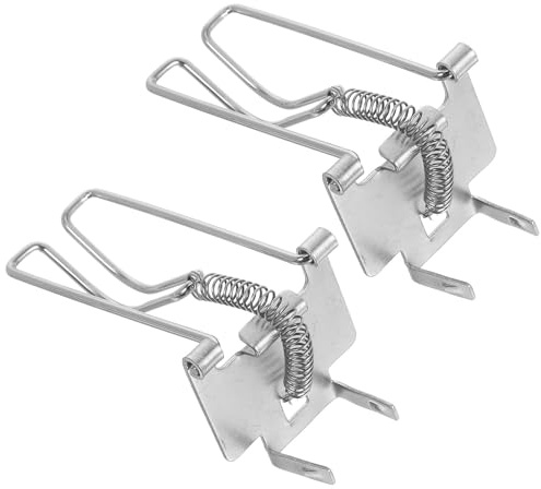WHAMVOX 2 Clips Metálicos para Caja Registradora, Sujeta Billetes de Metal, Instalación Rápida, 2 Piezas para Cajón y Negocios