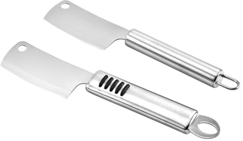 BESTOYARD 2 Piezas Espátula Quesera y Cuchillo de Mantequilla de Acero Inoxidable Equilibrado y Cómodo, Resistente Oxidación para Uso en Restaurantes y Hogar