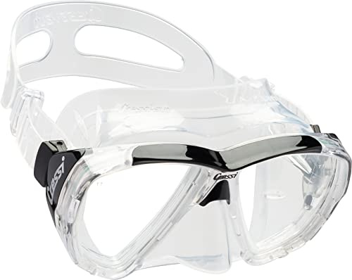 Cressi Big Eyes Scuba Snorkeling Dive Mask Vista Largo: Italiano di qualità dal 1946, Transparent/Black