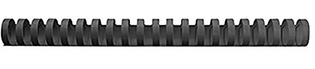 GBC 4028600 Binderücken Plastik, A4, 21 Ringe, 16 mm, 145 Blatt, 100 Stück, schwarz