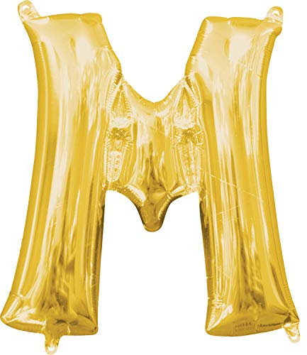 Amscan 3303711 - Mini Shape Folienballon Buchstabe M, Heliumballon, Dekoration