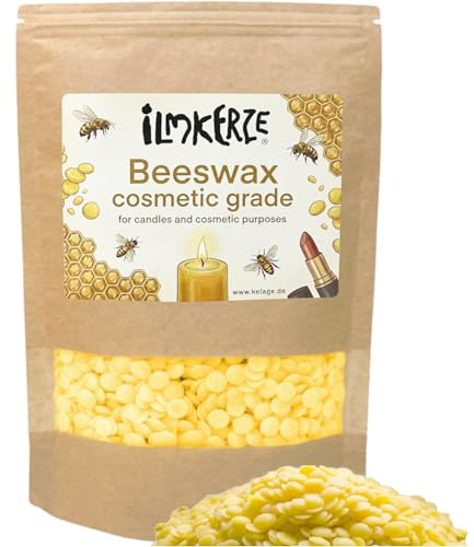Ilmkerze® Bienenwachs Pastillen gelb 500 g | Natur | ideal für Kosmetik Seifen Salben Wachstücher Kerzen Formkerzen Ziehkerzen Kerzengießen