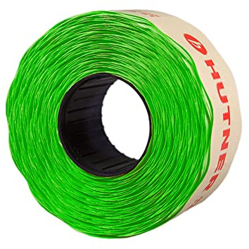 10 Rollen Preisetiketten 32x19 leucht-grün permanent | 10.000 Etiketten | Preisauszeichner Etiketten | Auszeichner Etiketten | HUTNER