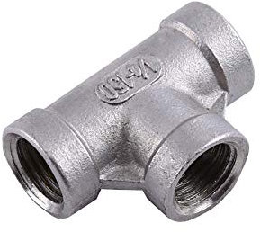 Attacco per tubo NPT 1/2 '' 1/4 '' Connettore rapido a 3 vie filettato femmina a T in acciaio inox 304(1/4'')