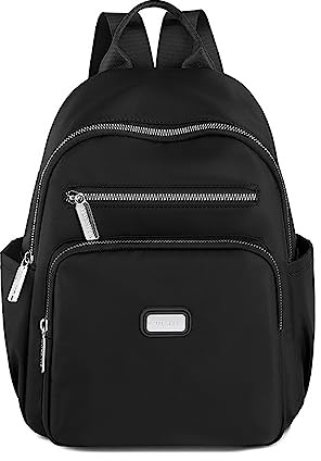 YANAIER Klein Damen Rucksack Leichter Tagesrucksack Cityrucksack Schwarz