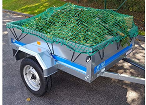 Greenoak Cargo Net for Erde 102/122/143/153 & Maypole Trailers, Black, Polypropylene (PP), Hook, Fits Trailers Up To 1.5m x 1.05m