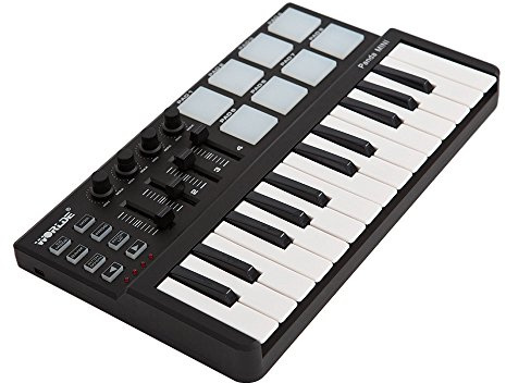 Btuty Panda MIDI Controller Tastatur 25 Tasten USB Drum Pad Controller Mini Portable