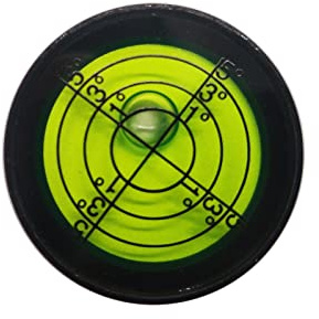 Aluminium High Precision Horizontal Leveler Bead Bubble Level Tool Circle Round Diameter 1.2 Inch 30mm (Black,Green)