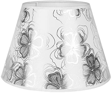 Sinta 22cm/8.6 Lampenschirme Baumwolle Stoff Moderne Ersatz Lichtschirm Lampenschrim für E14/E27 Ersatzschirm Tischlampe Nachttischlampe Wandlampe,Silber