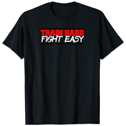 Train Hard Fight Easy MMA Logo T-Shirt