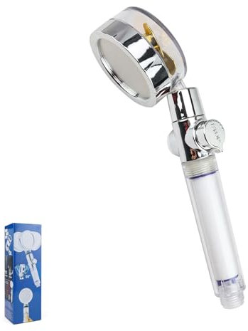 Cabezal de ducha Economie Deau Detener el agua con un clic, SPRHR alcachofa de ducha de alta presión, alcachofa de ducha antical, potente sopresor, botón de parada de agua, algodón PP reemplazable