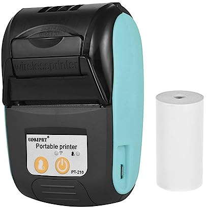 Sunydog Thermodrucker Belegdrucker BT 58mm mit 10 Papierrollen, Blau | Mini-Handdrucker Bondrucker Tragbarer für Einzelhandel Verkaufsgeschäfte Restaurants, Geeignet für Android für iOS