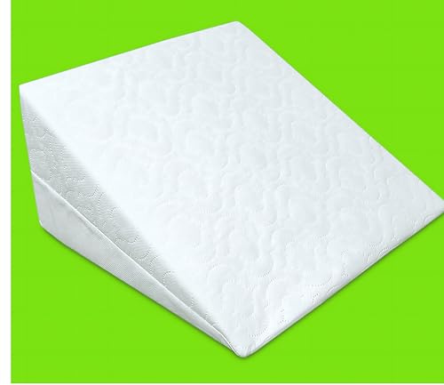 Sapphire Collection Bed Wedge Pillow Cushion - Incline Support for Back Pain, Acid Reflux, Snoring & Heartburn - Orthopedic Foam Pillow with Removable Washable Cover