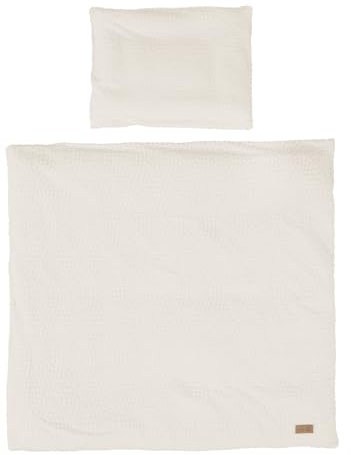 roba Babybettwäsche Seashells Oyster 80 x 80 cm - 2-teiliges Bettwäsche Set für Babys - Bio Baumwolle - GOTS und Oeko-Tex 100 zertifiziert - Weiß